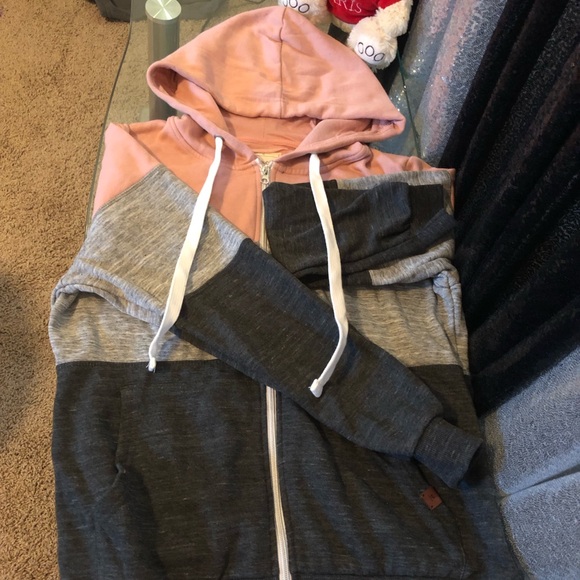 Women’s Jack. Size Small. Doublju Women's 3 Color Block Pocket Zip-Up Hoodie. - Picture 7 of 9